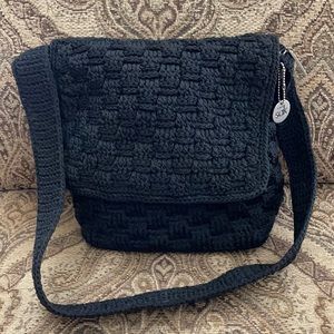 The Sak black crochet purse